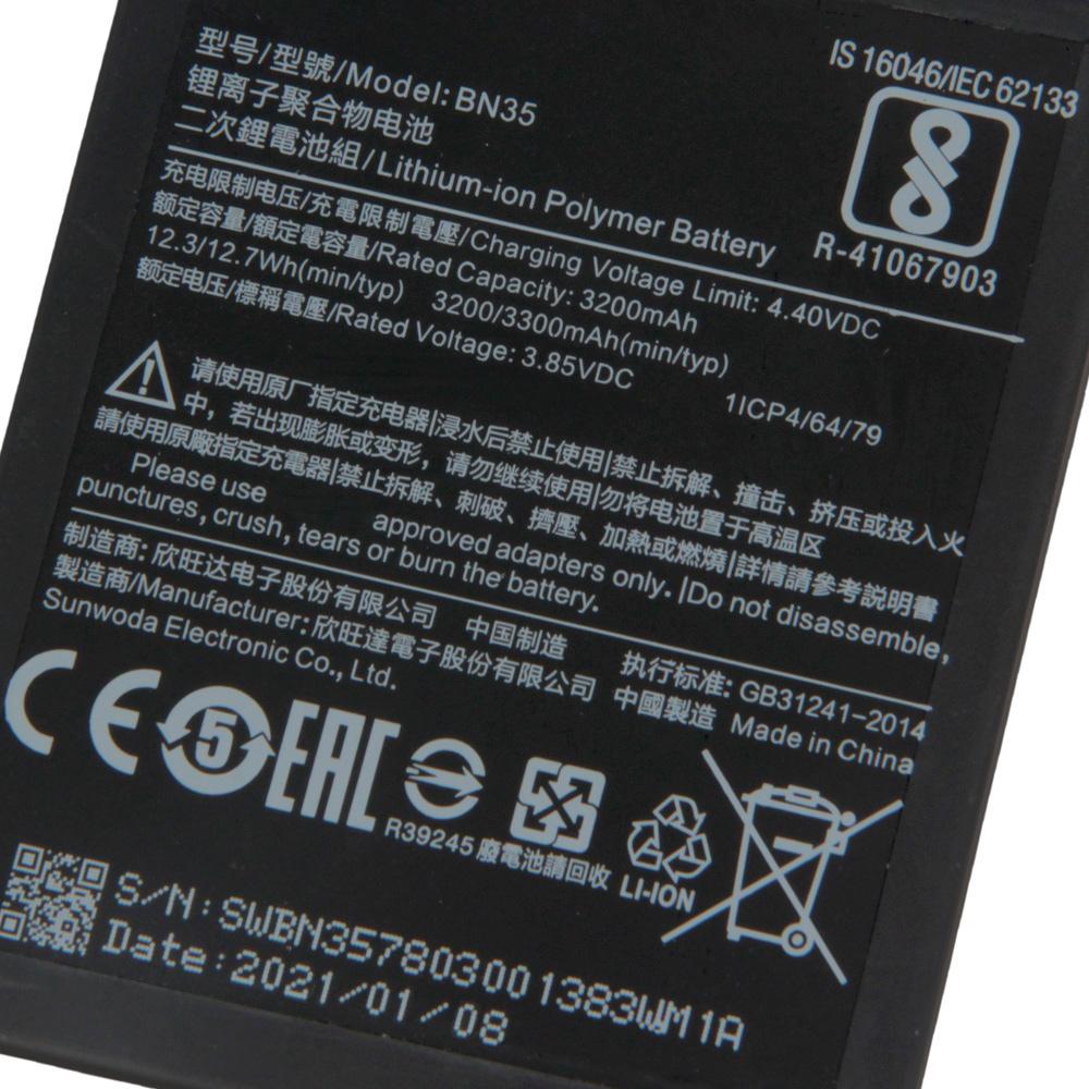 Сменный аккумулятор для Xiaomi Mi Redmi 5 5,7 дюйма; Аккумуляторная батарея для телефона Redrice 5 BN35 3300 мАч