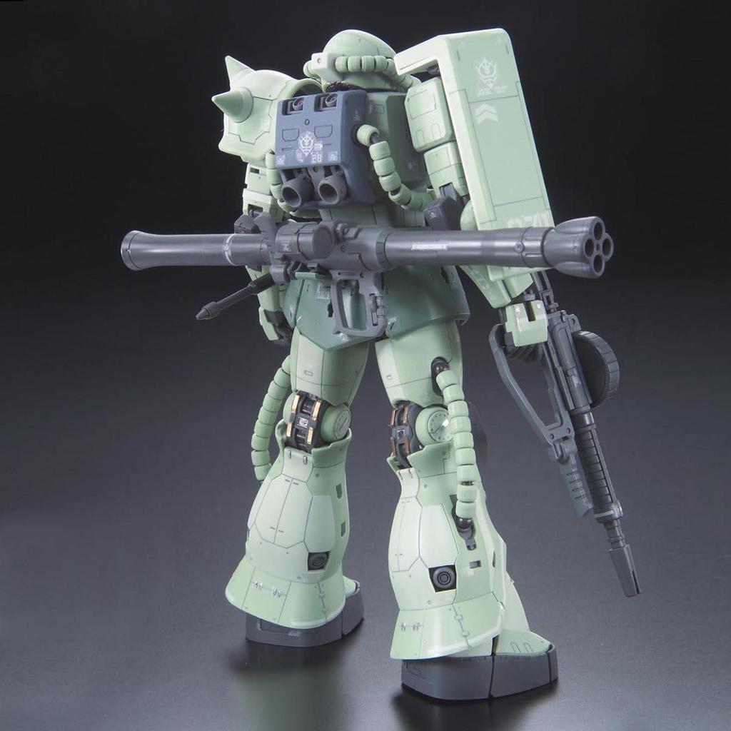 BANDAI SPIRITS RG Mobile Suit Gundam MS-06F Mass-Production Zaku 1/144 Scale Pre-Colored Plastic Model
