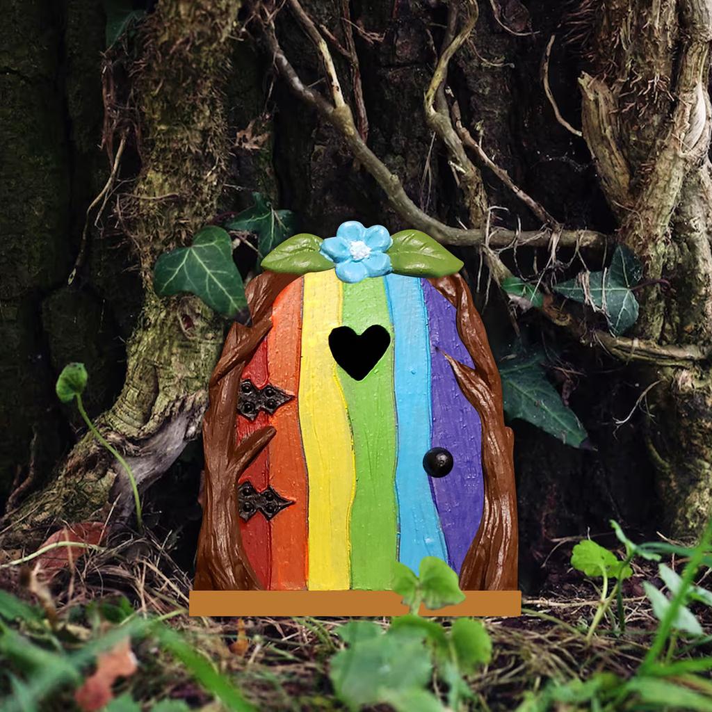 Двери фей для деревьев, уличные миниатюрные двери фей для украшения деревьев, аксессуары для сада фей
