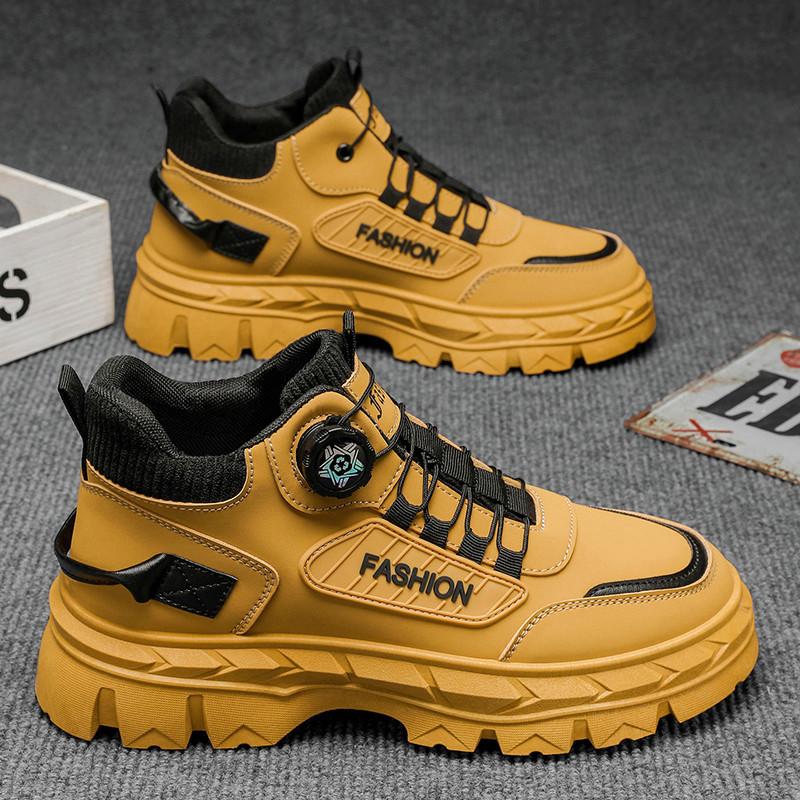 Мужская обувь осень новая высокая повседневная спортивная модная обувь толстая подошва увеличивающая рост нескользящая уличная рабочая обувь ботинки Мартин