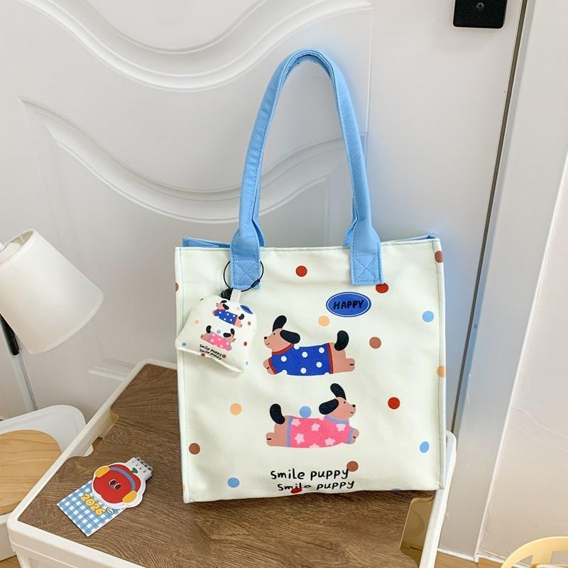 Холщовая сумка для ланча с рисунком кошки-динозавра, легкая, для школы и детского сада