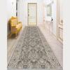 Серый ковер с классическим мотивом, Моющийся ковер, Маленький ковер, Винтажный мягкий ковер, Кухонный ковер, Коврик-дорожка, Ковровая дорожка
