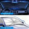 Car Sunshade Umbrella-style Front Glass Silver Glue Sunscreen Heat Insulation Cloth Uv Resistant Folding Umbrella Tools Amagi
