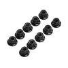 10 Pcs Lock Tire Nut Corrosion Resistant RC Model Car M5 Flange Nut Lock Tire NutBlack