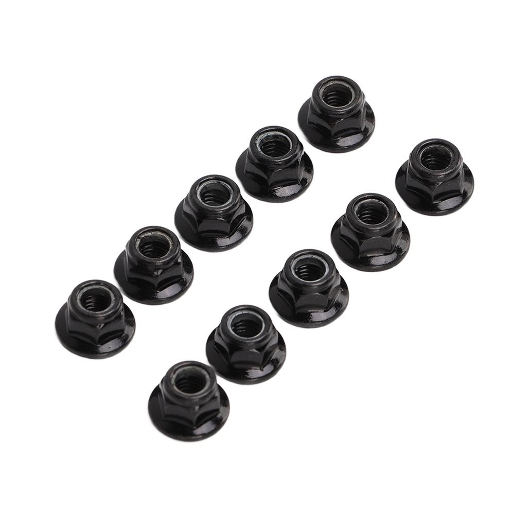 10 Pcs Lock Tire Nut Corrosion Resistant RC Model Car M5 Flange Nut Lock Tire NutBlack