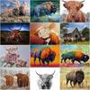 5d Diy Алмазная картина Як, полная круглая Алмазная картина из стразов, мозаика, комплект для вышивки крестом с изображением животных, домашний декор