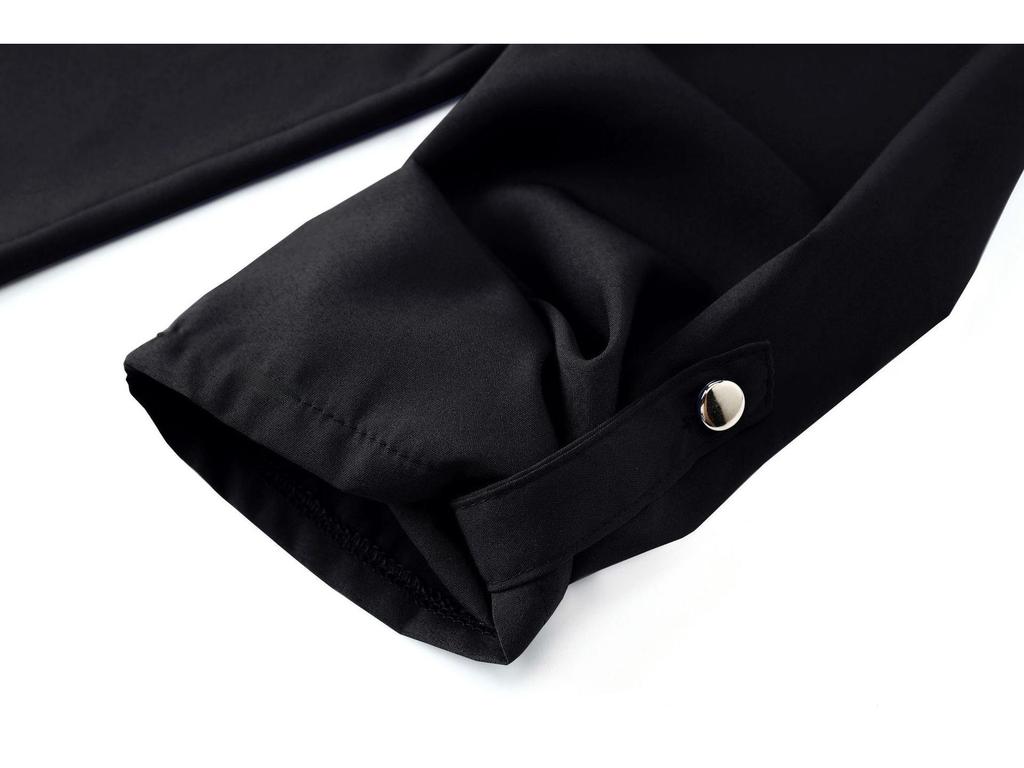 2023 Осень/Зима Женская однотонная однобортная рубашка с длинным рукавом