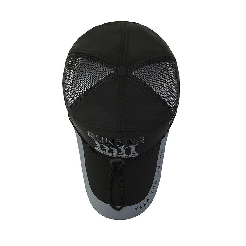 Outdoor light and breathable baseball cap with windbreak rope sun hat men's and women's mesh cap fishing cap