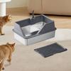 Cat Litter Box Made of Stainless Steel, Easy To Clean, Sandbox, Non-stick Coating, Including for