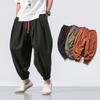 Oversize Men Loose Harem Pants Autumn Chinese Linen Overweight Sweatpants High Quality Casual Brand Trousers Male
