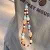 Hanging Cord Phone Strap 3D Star Mobile Lanyard Mobile Accessories Beaded Phone Chain  Jewelry Gift