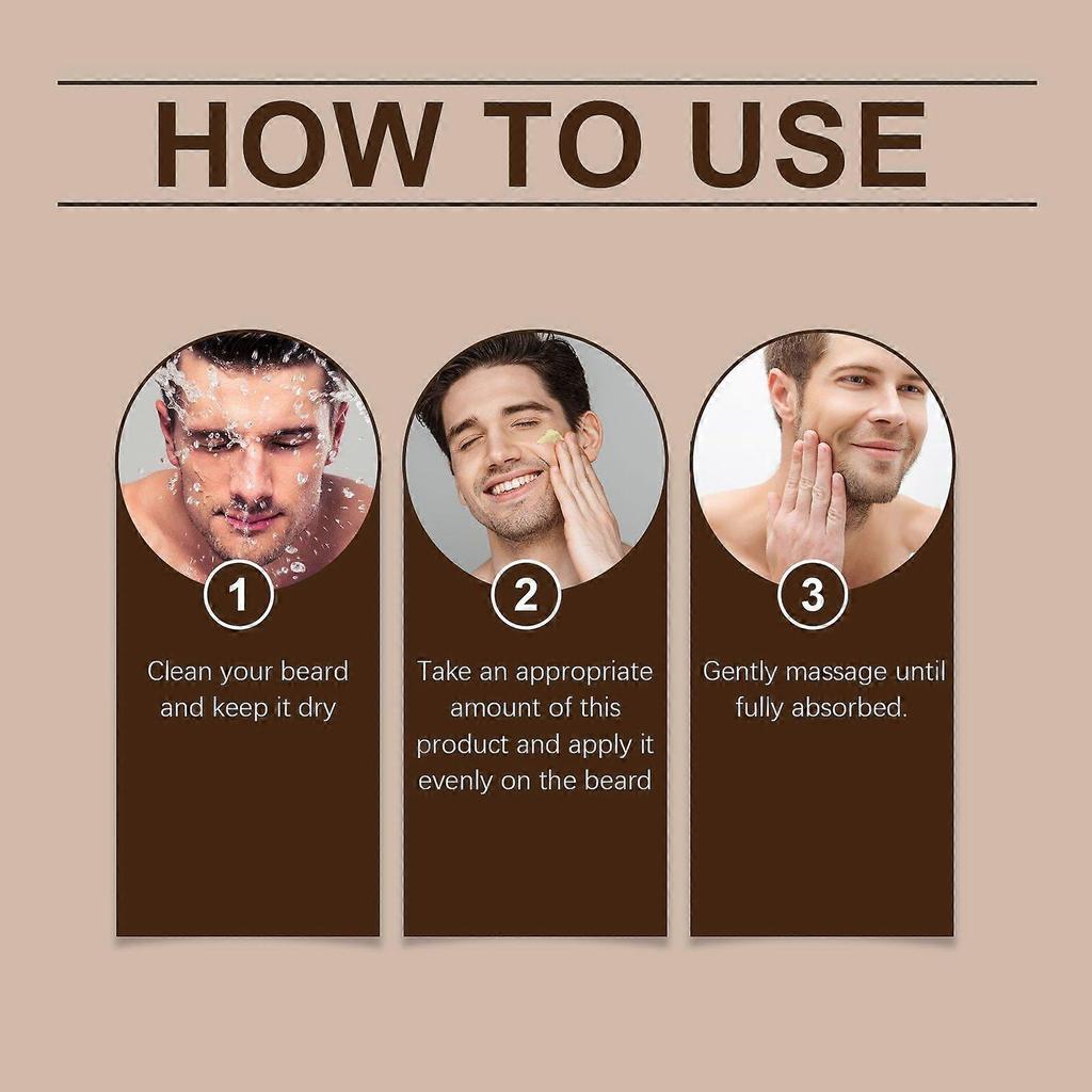 Cedar Wood Beard Care Wax for Men - Nourishing & Strengthening Beard Cream with Beeswax & Coconut Oil