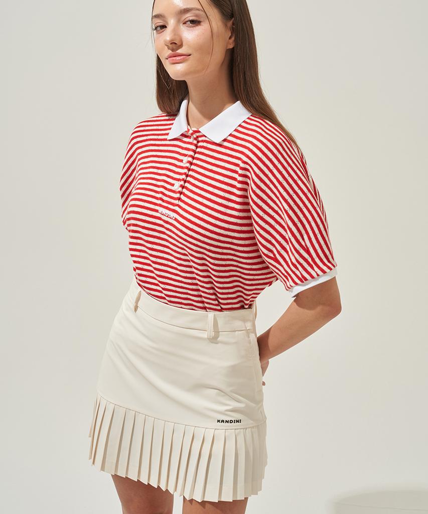 Candini Cream Pastel Pleated Skirt