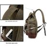 Unisex Waterproof Waxed Canvas Travel Backpack for Outdoor Sports and Laptops