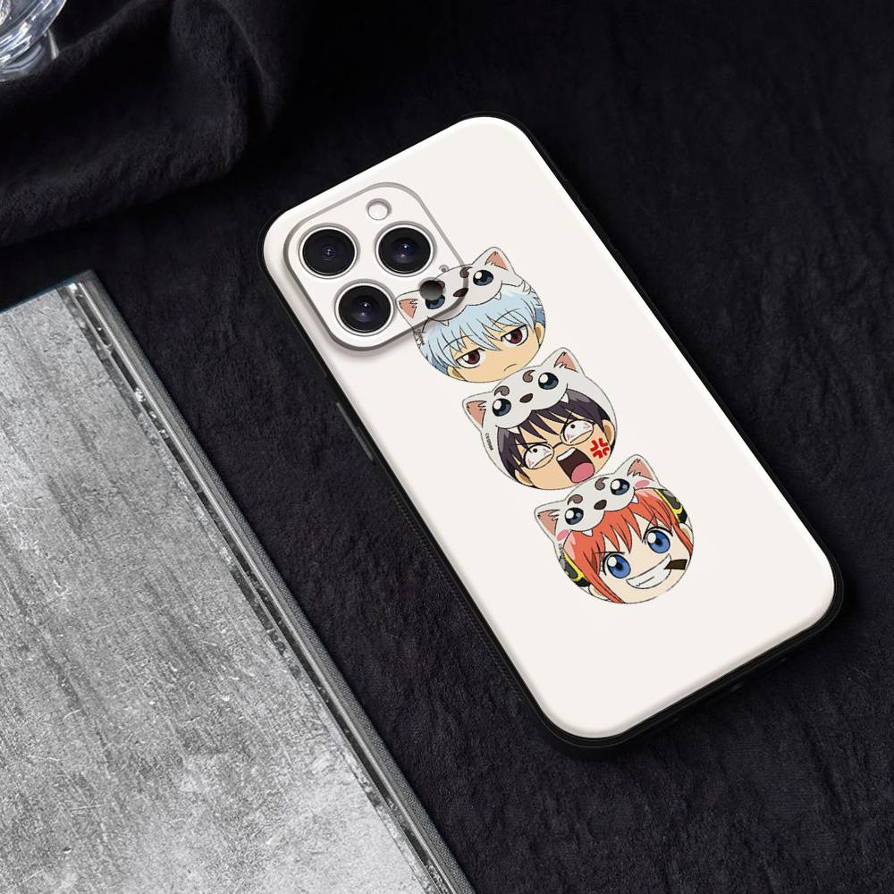 Чехол для телефона с комиксами Гинтама Чехол для телефона для iPhone 17 16 15 11 13 14 Pro Max X Xr Xs Max 12mini Черный Чехол