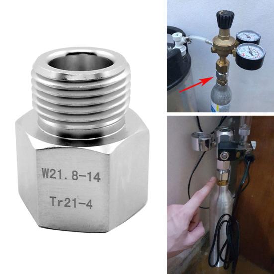 TR21-4 To W21.8-14 Soda Maker CO2 Cylinder Homebrew Beer Keg Convert Adapter Kit