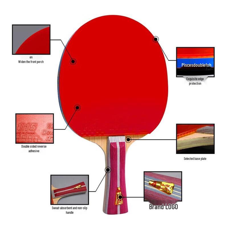 Double Fish Beginner Fast Attack Training Table Tennis Bat