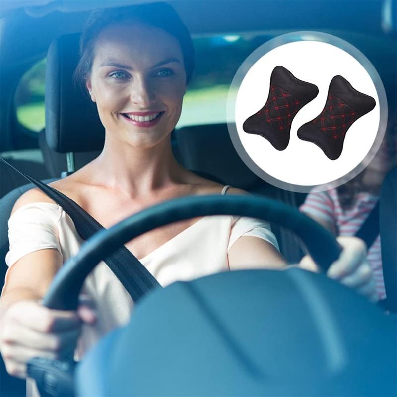 2 шт. ПУ Автомобильные сиденья Подушка для шеи Дышащая Авто Подголовник для шеи Подушка для поддержки шеи Шейный подголовник Мягкая автомобильная подушка