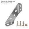 5Pcs/Set Fixed Brackets Right Angle Thickened Stainless Steel Electroplating Chair Corner Brackets Furniture Repairing