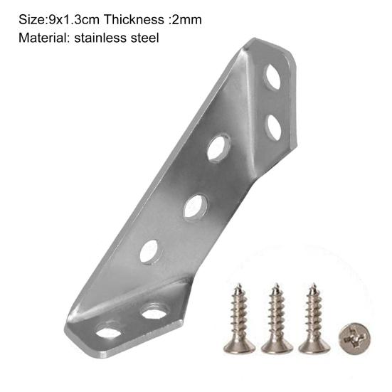 5Pcs/Set Fixed Brackets Right Angle Thickened Stainless Steel Electroplating Chair Corner Brackets Furniture Repairing