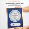 Premium Metal and Wood Round Honor Plaque – Outstanding Employee & Franchisee Award