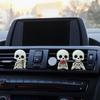 Автомобильный зажим для ароматерапии Декорации в вентиляционное отверстие автомобиля Улыбающийся череп Автомобильные освежители воздуха с эфирным маслом лаванды Скелет для Хэллоуина