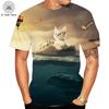 Летний топ с круглым вырезом и принтом 3D Cat, модные повседневные футболки с короткими рукавами для мужчин