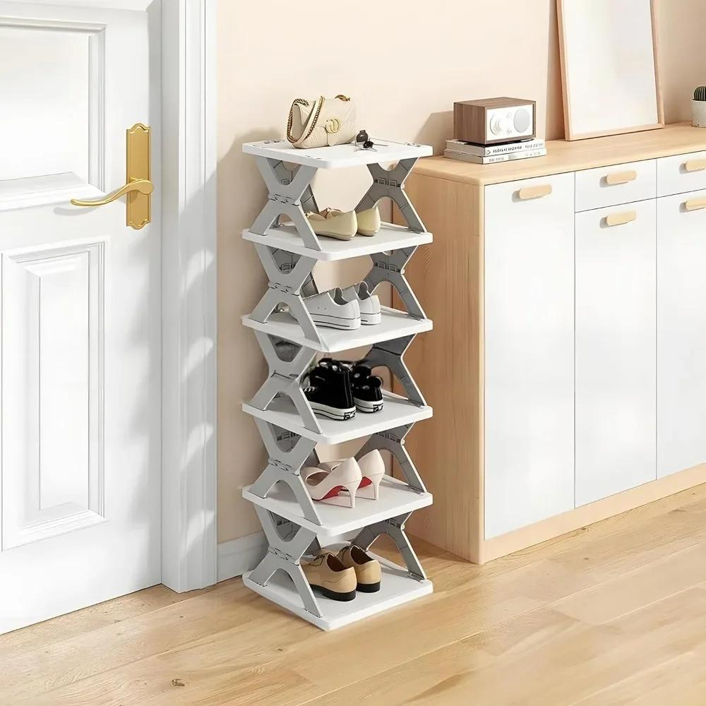Foldable Shoe Rack PPE Material Multi-storey Storage Shoes Cabinets Save Space Modern Simplicity Dustproof Storage Containers