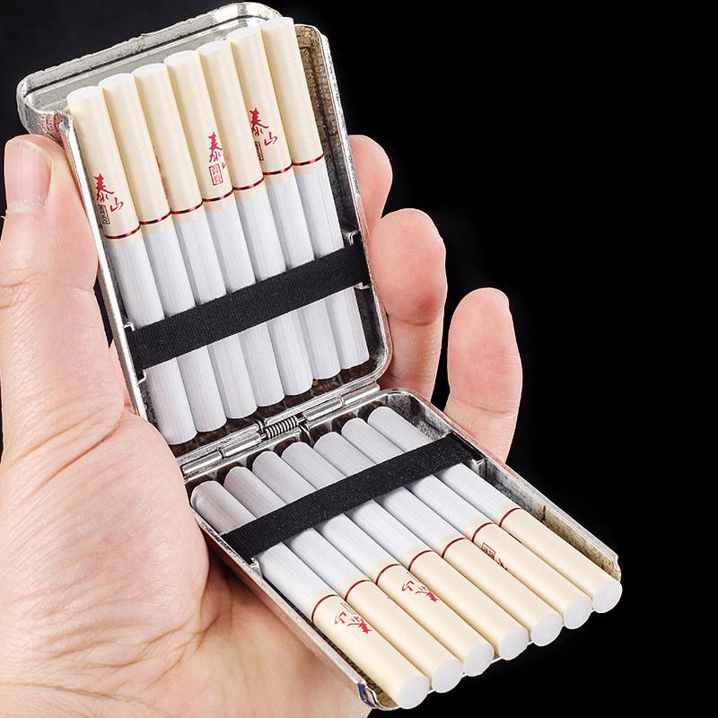 14-Count Triple-Fold Cigarette Case - Peaky Blinders Style, Metal, Creative, Portable, King-Size, Shelby Inspired.
