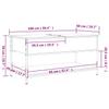 Coffee Table Black 100x50x50 cm Wood Based Material and Metal