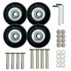 Set of 4 50mm Suitcase Tire Caster Replacement Wheels, Carry-on Wheel Repair Kit, DIY Replacement