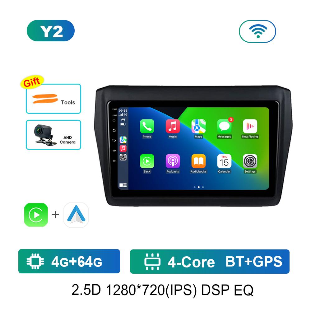 Android Car Radio Multimedia Video Player для Suzuki Swift 2017 2018 - 2019 GPS-навигация Bluetooth 4G WiFi GPS-навигация