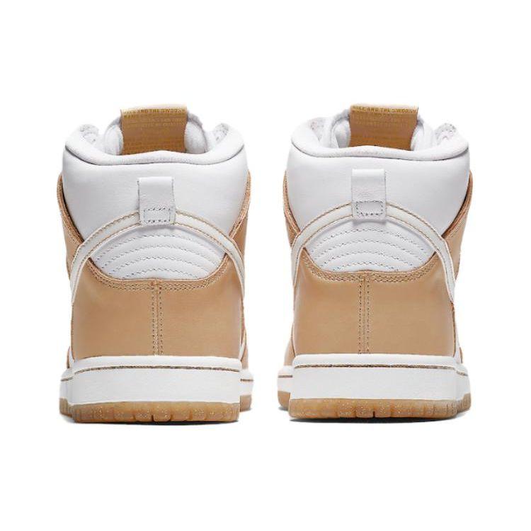 Nike Premier X  Dunk SB Retro Casual High-Top Skate Shoes Unisex Sneakers White Champagne 881758-217(N)