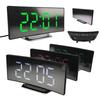 Часы с изогнутым экраном, цифровой светодиодный будильник с дисплеем температуры, большие зеркальные часы с функцией повтора сигнала, прикроватные часы, декор комнаты