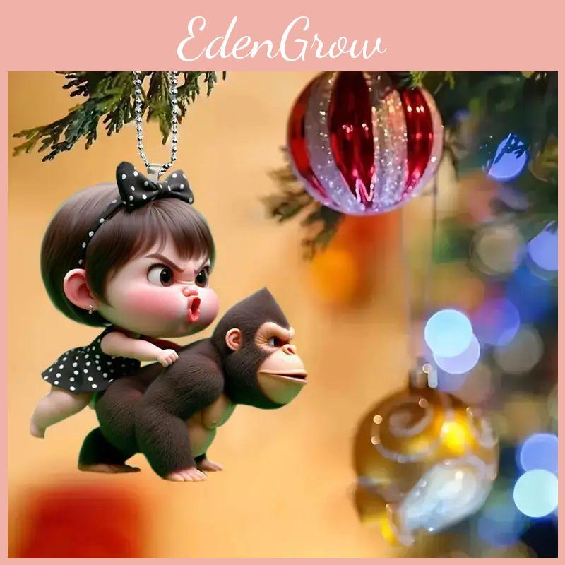 Delightful Acrylic Cartoon Car Spirit Keychain Impressive Decorative Item For Anywhere You Like