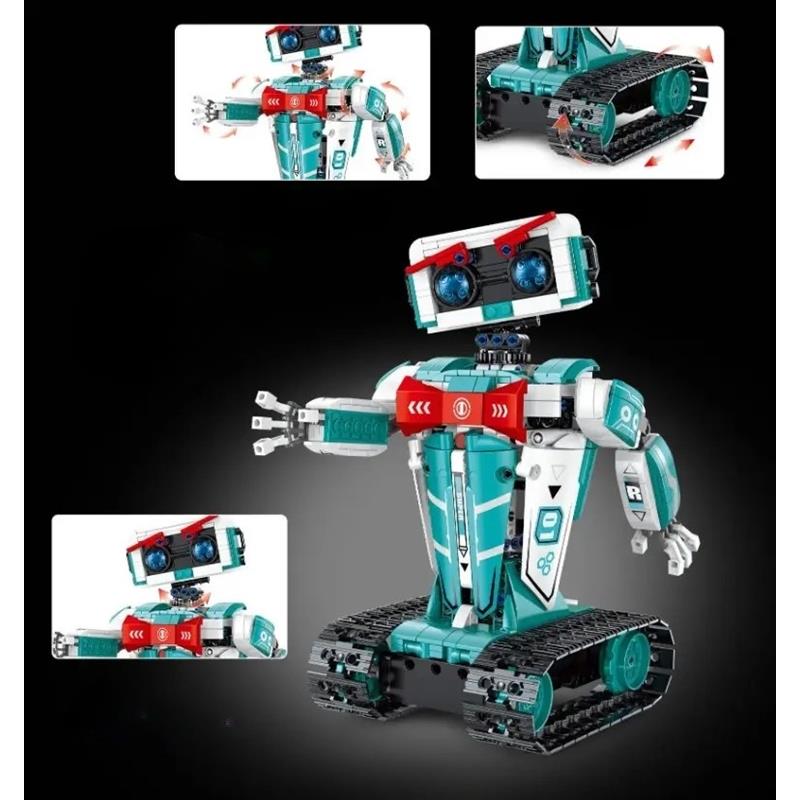 Klocki Konstrukcyjne Robot Sterowany Model 3W1 Czołg Dinozaur 698 Elementy
