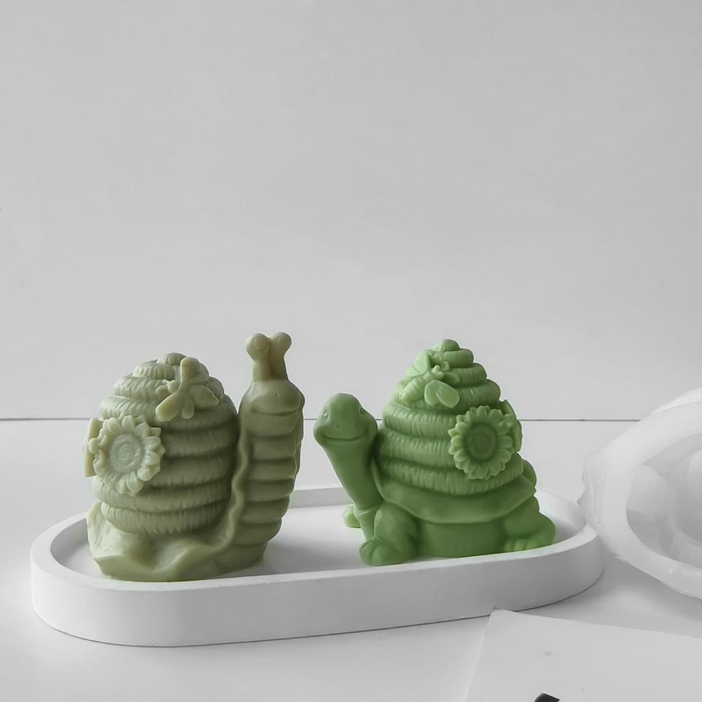 Creative Silicone Candle Mold Turtles Snail Shaped Aromatherapy Mould for Craft Lovers Stylish Home Decoration Mould