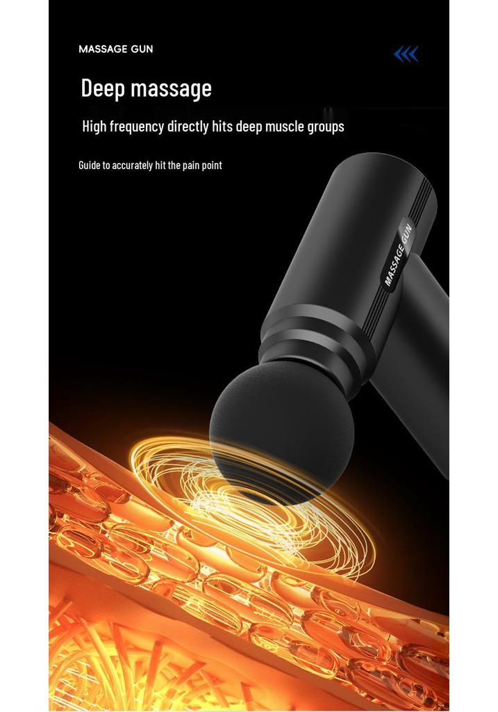 Портативный перезаряжаемый массажер-перкуссионный пистолет для фасций: Регулируемое воздействие для расслабления шеи и мышц