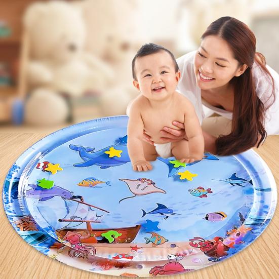 100 см Безопасный детский водный коврик игрушка Tummy Time Novel Babies Play Pad Подушка