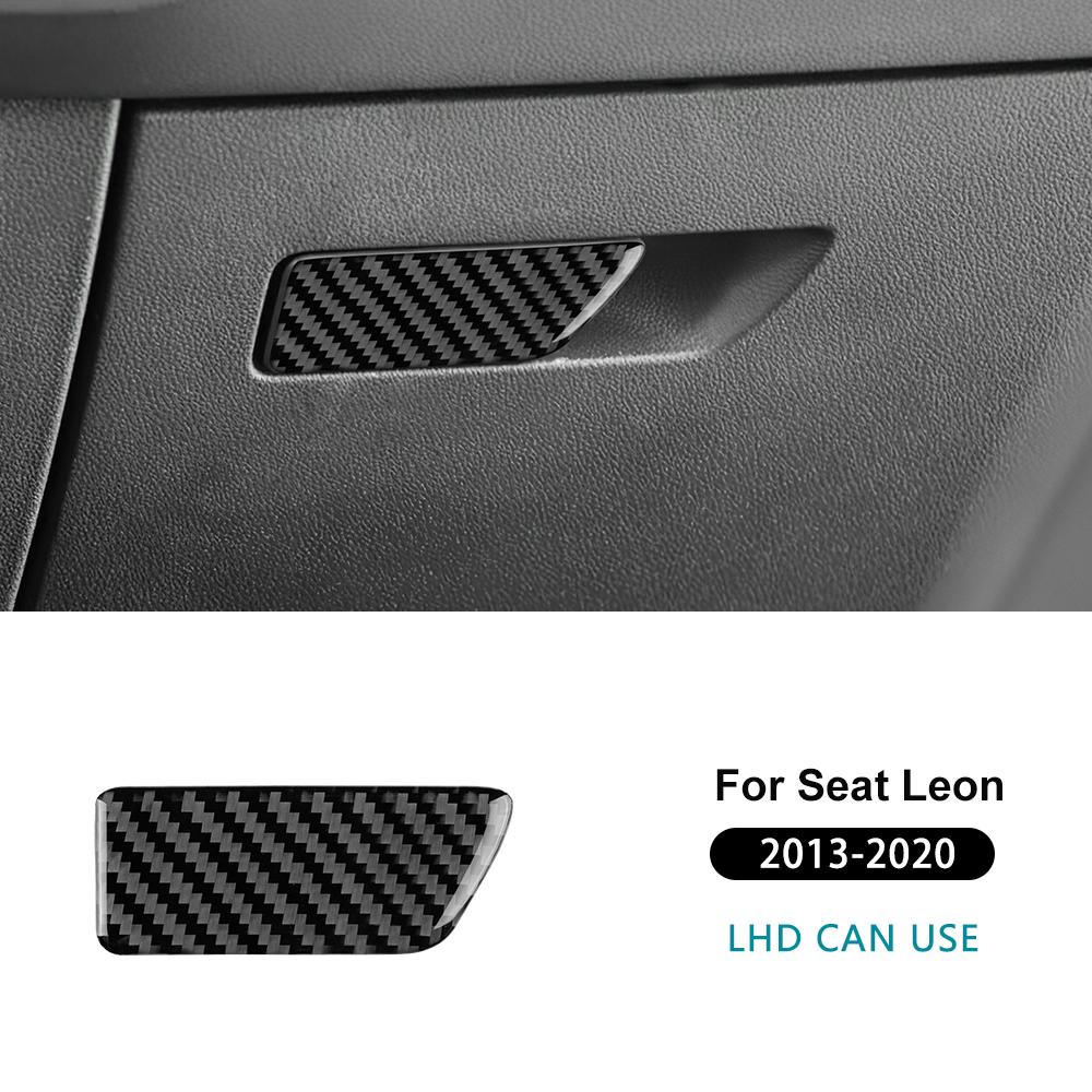 gtxbn6 Real Soft Carbon Fiber Sticker For Seat Leon MK3 2013 2014 2015 2016 2017 2018 2019 2020 LHD RHD Car Front Passenger Box Switch