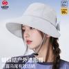 Летняя шляпа от солнца женская уличная защита от УФ-лучей шляпа от солнца с отверстием для хвостика шляпа женская с большими полями для лица маленькая шляпа-ведро