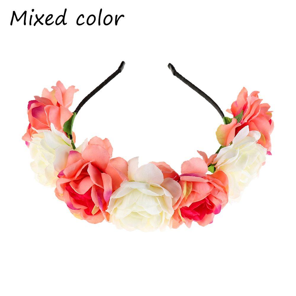 Головные уборы Аксессуары для волос Обруч для волос для невесты Пляжный головной убор Свадебная вечеринка Женская цветочная повязка на голову