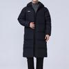 Li Ning Campus Series однотонная длинная куртка с капюшоном и логотипом унисекс верхняя одежда черного цвета YYMT079-1