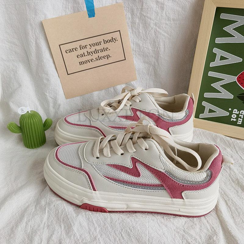 Женские дышащие сетчатые балетки Кроссовки женские Вулканизированные туфли Летние кроссовки на платформе Женские брендовые туфли на шнуровке Трендовые кроссовки