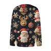 Women's Fashion Christmas Printed Long Sleeve Knitted Cardigan Button Down Jacket