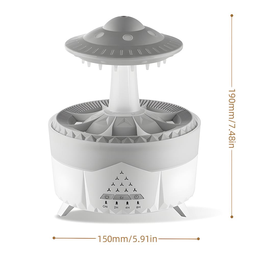 Увлажнитель дождевого облака, капельница для воды, 350 мл, таймер большой емкости, прохладный туман, диффузор эфирного масла с 7