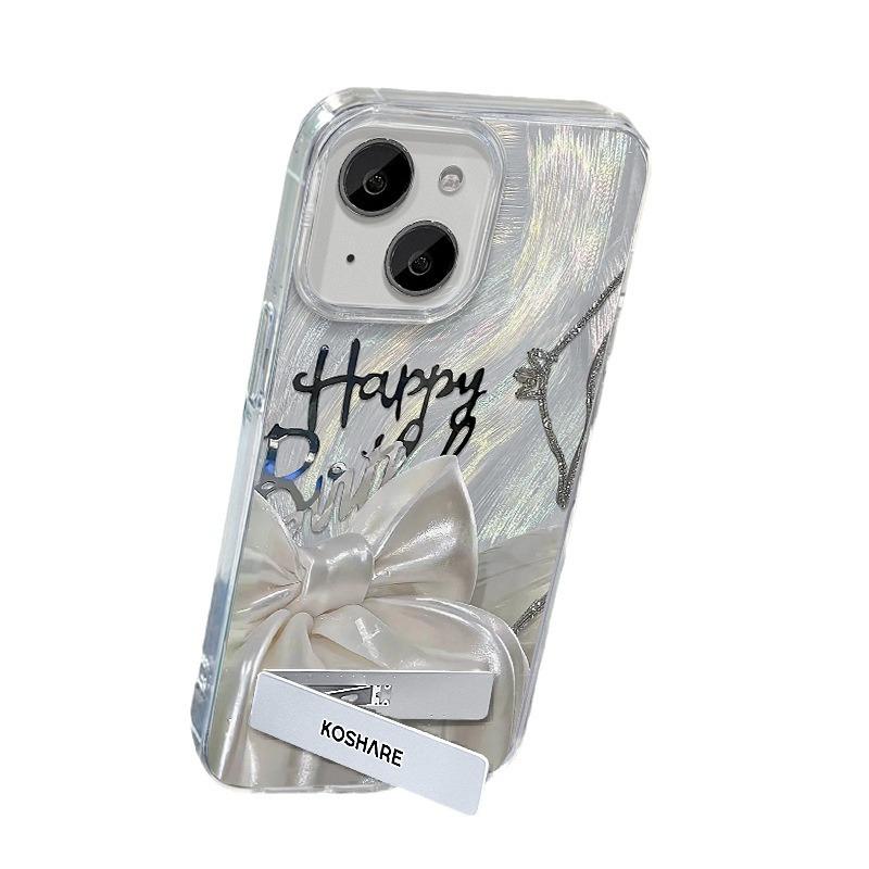 Подходит для чехла для мобильного телефона Huawei Pura70 Vivos18 Шелковый бант Невидимая подставка Oppo Перо Пряжа Xiaomi 13