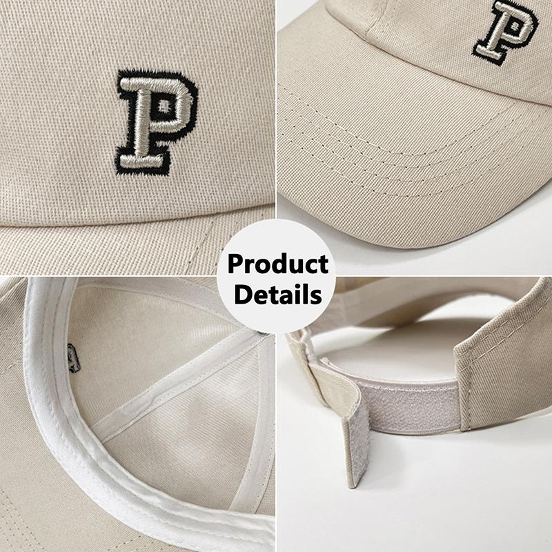 Спортивная шапка с пустым верхом, вышитые буквы, хлопковая завязанная коса, бейсболка для девочки, кепка от солнца, кепка в корейском стиле, бейсболка