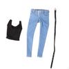 Комплект джинсовой одежды в масштабе 1/6 с ремнем для 12-дюймовых кукол