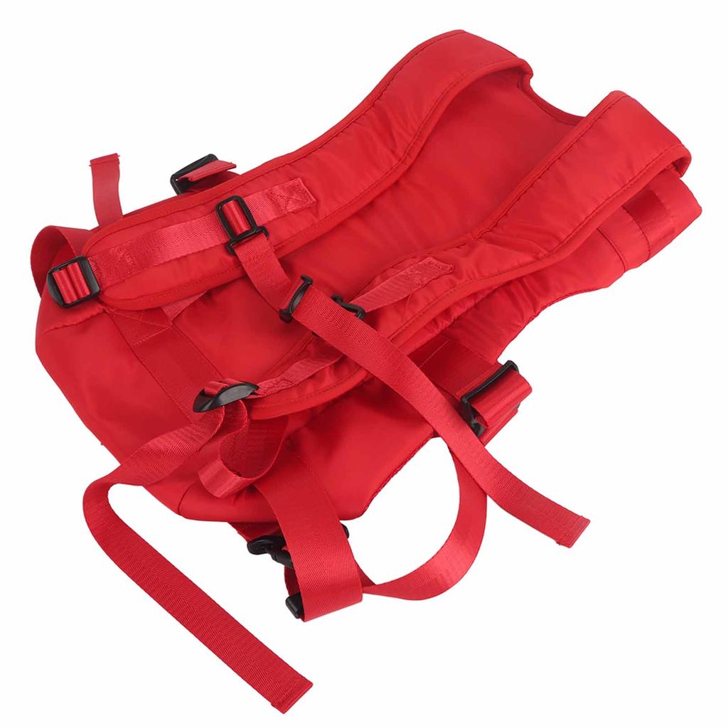 Pet Front Backpack Hands Free Adjustable Breathable Portable Dog Backpack Carrier for Walking Hiking Bicycles Red S